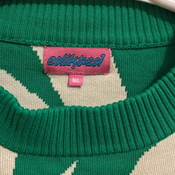 edikted green checkered sweater - Picture 2 of 2